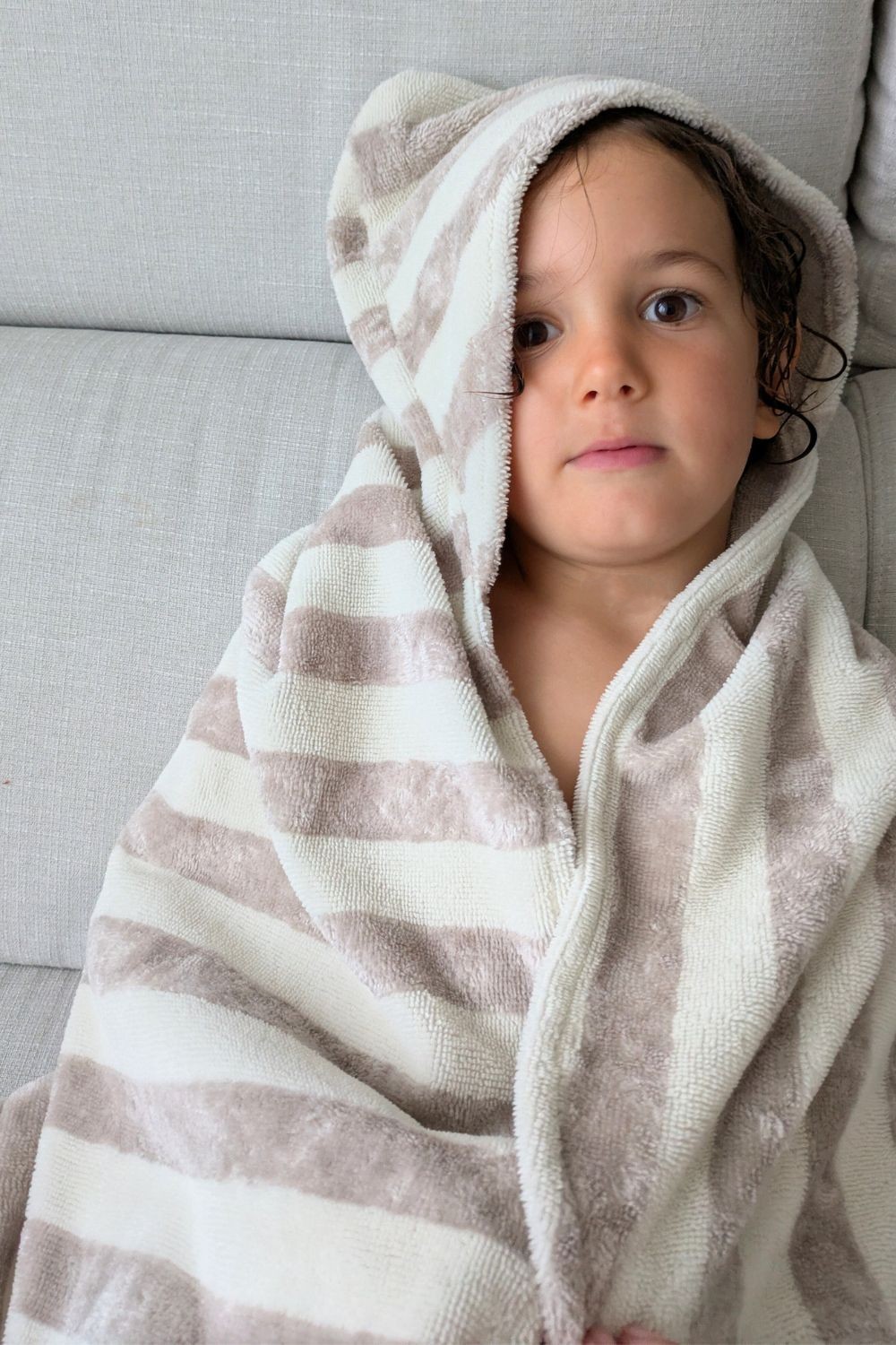 cape de bain bébé bambou